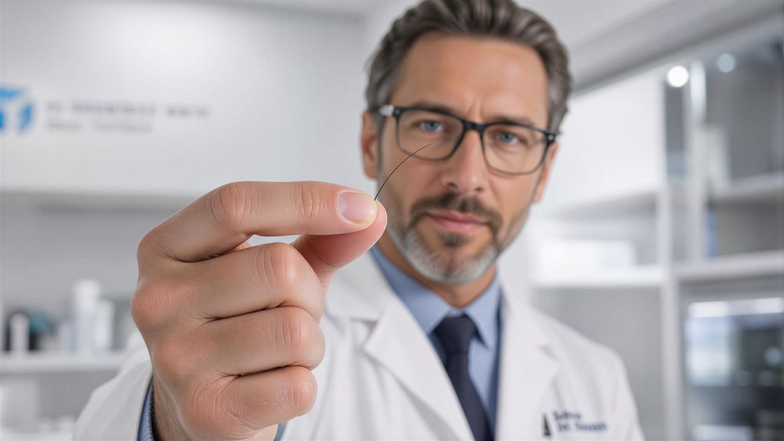 Scientist inspecting a water filtration membrane